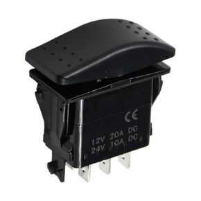 VLD2S00B-AZC00-000 Switch 6 Pin Rocker Switch ON-Off-ON Switch 20A 12VDC DPDT Switch Rocker Multifunctional Industrial Switch