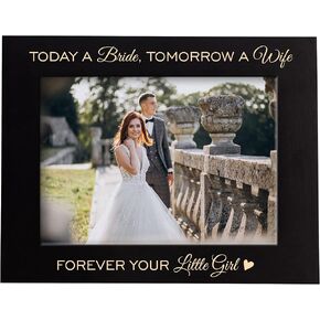 XJF Engraved Picture Frame for Dad - Dad of All The Walks We've Taken Together This one is My Favorite, Father of The Bride Wedding Gifts, Thank You Dad