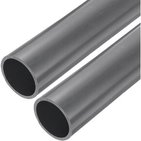 MECCANIXITY 5/16 Inch PVC Rigid Tube Round Pipe Tubing Hardware Tubing 8mm ID 10mm OD 9" Length White High Impact for Water Pipe, Crafts, Cable Sleeve 2pcs