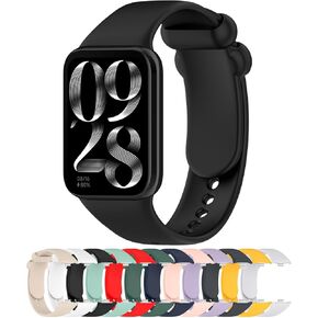 MOTONG Compatible with Xiaomi Band 8 Pro Replacement Band - Silicone Replacement Wrist Band Strap Compatible with Xiaomi Band 8 Pro(Silicone Black)