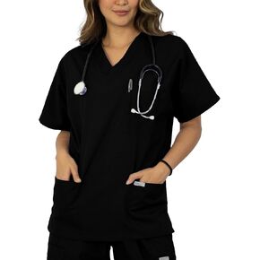 Premium Quality Scrub Top for Professionals - V-Neck Scrub for Men and Women with Multiple Pockets