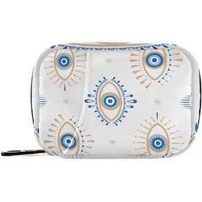 xigua Evil Eyes Travel Pill Organizer Moisture Proof Pill Box Purse Daily Pill Case for Vitamins, Medication and Supplements