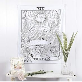 Popular Handicrafts The Sun Tarot Tapestry Wall Hanging Hippie Mandala Bohemian Hippy Intricate Indian Mysterious Tapestries Bedspread 30 x 40 Inches (76 x 101 cms