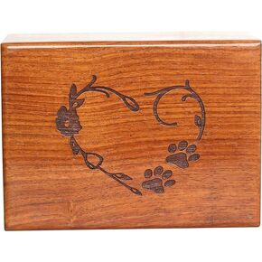 Wooden Urn Box For Pet Ashes | Wood Cremation Urns For Cat and Dog Ashes | Rosewood Urns | Funeral Urns | Handmade Urns | Keepsake Urns (6 x 4 x 2.75) in Saudi Arabia