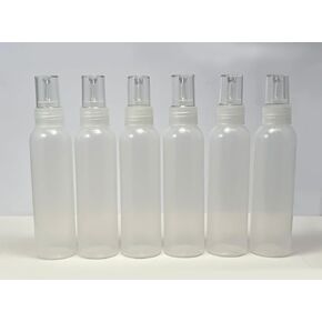 4.0 oz Plastic Bottles and Fine Tips and Spout Caps, Clear
