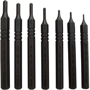 Grace USA - Steel Roll Spring Punch Set - SRS7 - Gunsmithing - Steel Punches - 7 piece - Gunsmith Tools & Accessories, Black, Short Steel Roll Set