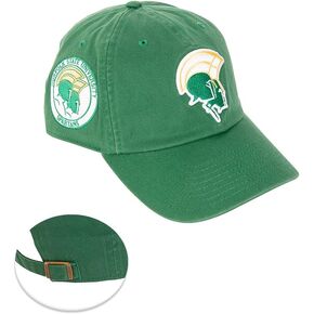 Desert Cactus Norfolk State University Baseball Hat NSU Spartans Brimmed Embroirderd Hats Cap Adjustable Cloth Strap Adult (Style D) Green
