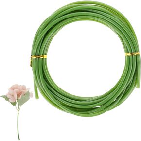 19.7Ft Green Tubing Roll for Bundling Artificial Flower Stems Artificial Flower Stem Covers for DIY Wedding Bouquet Corsage and Floral Arrangement