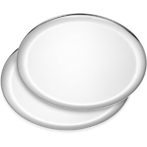 Round Stainless Steel Large Tray,Jewelry & Cosmetics Storage Tray,Serving Tray & Exhibition Tray & Decorative Tray,Diameter 11.02 inches/28cm,Full Surface Mirror Polish,Gold,2 Piece.Dishwasher Safe