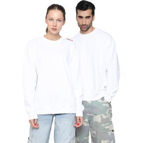 Crewneck 100% Certified Organic Cotton, Oversized Fit Soft Sweatshirts for Men & Women