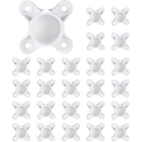 12 Pack 3/4" PVC Flange Table Leg Cap Fittings, PVC Table Screw Caps for DIY Pole Holder Projects, Furniture Support Feet, Making Storage Shelves Support Feet, White in Saudi Arabia