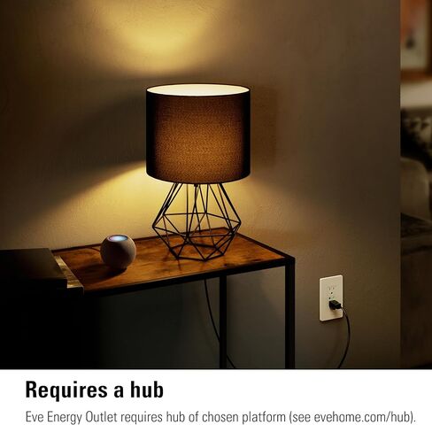 Eve Energy Outlet (Matter) - منفذ ذكي ومقياس طاقة، تطبيق وتحكم صوتي، بدون جسر، خيط، يعمل مع Apple Home، Alexa، Google Home، SmartThings، خصوصية 100%، يتطلب جهاز توجيه بحدود الخيط in Saudi Arabia