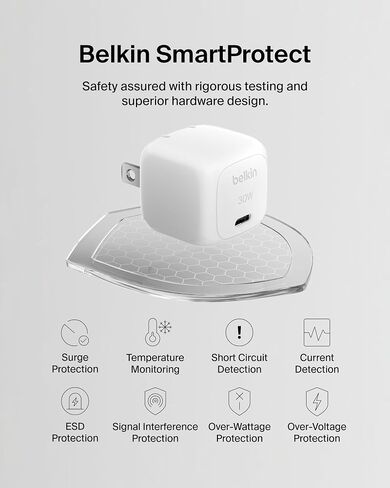 شاحن حائط مكعب Belkin BoostCharge بقدرة 20 واط، توصيل طاقة USB-C شحن سريع لهواتف Apple iPhone 15، 15 Plus، 15 Pro، 15 Pro Max، 14، 14 Pro، 14 Pro Max، Samsung Galaxy S24، iPad، AirPods والمزيد - أبيض in Kuwait