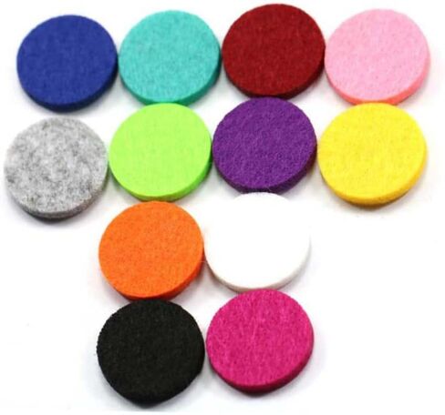 100 Pcs Pieces Reusable pad Essential Oil Diffuser Locket Diffuser for Essential Oils Diffuser for car Refill Pads for Diffuser Necklace Diffuser Necklace Pads air Outlet Padding in Saudi Arabia