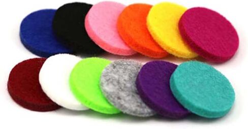 100 Pcs Pieces Reusable pad Essential Oil Diffuser Locket Diffuser for Essential Oils Diffuser for car Refill Pads for Diffuser Necklace Diffuser Necklace Pads air Outlet Padding in Saudi Arabia