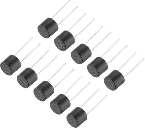 uxcell 50Pcs Cylindrical DIP Mounted Miniature Round Slow Blow Micro Fuse for Electronic Parts PCB LCD Repair, T4A 4A 250V, Black in Saudi Arabia