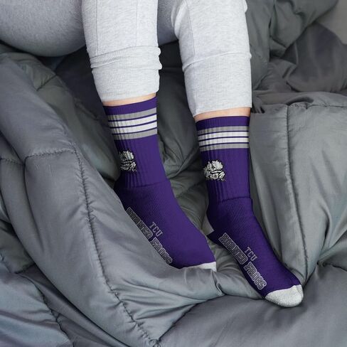 للأقدام العارية NCAA Iowa State Cyclones 4 Stripe Deuce Crew Sock Team Color Medium in Saudi Arabia