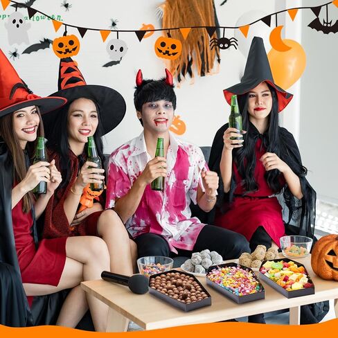 3 قطع من صندوق لوح الفحم للهالوين، من الورق المقوى الأسود القابل للتعبئة لعلبة تقديم نعش الفحم، أطباق قوطية، وعاء الهالوين لحلوى كوكيز هدايا حفلات الهالوين in Kuwait