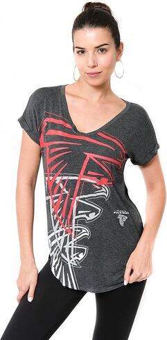 Ultra Game NFL Womens Super Soft Modal Vintage V-Neck T-Shirt in Saudi Arabia