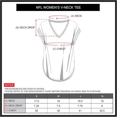 Ultra Game NFL Womens Super Soft Modal Vintage V-Neck T-Shirt in Saudi Arabia