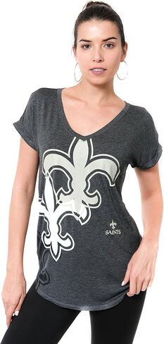 Ultra Game NFL Womens Super Soft Modal Vintage V-Neck T-Shirt in Saudi Arabia