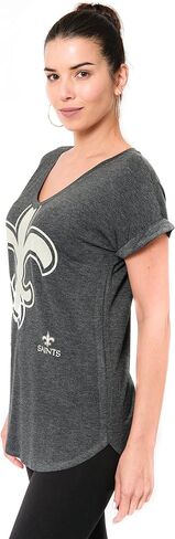 Ultra Game NFL Womens Super Soft Modal Vintage V-Neck T-Shirt in Saudi Arabia