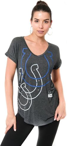 Ultra Game NFL Womens Super Soft Modal Vintage V-Neck T-Shirt in Saudi Arabia