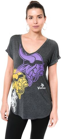 Ultra Game NFL Womens Super Soft Modal Vintage V-Neck T-Shirt in Saudi Arabia
