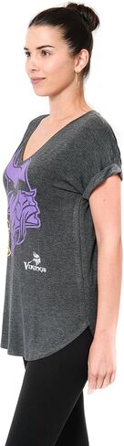 Ultra Game NFL Womens Super Soft Modal Vintage V-Neck T-Shirt in Saudi Arabia