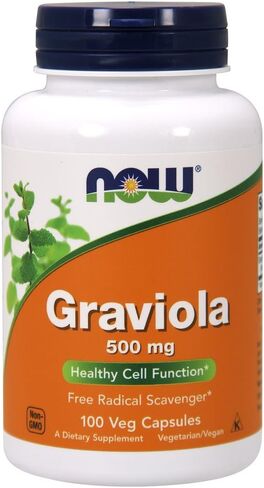 NOW Supplements, Graviola (Annona muricata) 500 mg, Healthy Cell Function*, 100 Veg Capsules in Saudi Arabia