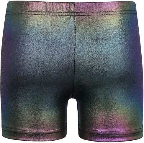 BAOHULU Gymnastics Leotards for Girls with Active Shorts Shiny Diamond Cross Back Kids Tumbling Dance Outfit in Kuwait