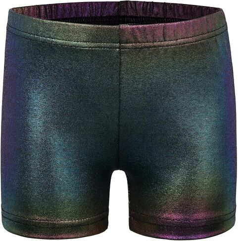 BAOHULU Gymnastics Leotards for Girls with Active Shorts Shiny Diamond Cross Back Kids Tumbling Dance Outfit in Kuwait