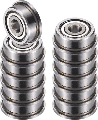 ACROPIX F623ZZ 3x10x4mm درع معدني مزدوج صف واحد محامل كروية ذات حواف عميقة محامل كروية ذات لون فضي - حزمة من 12 in Saudi Arabia