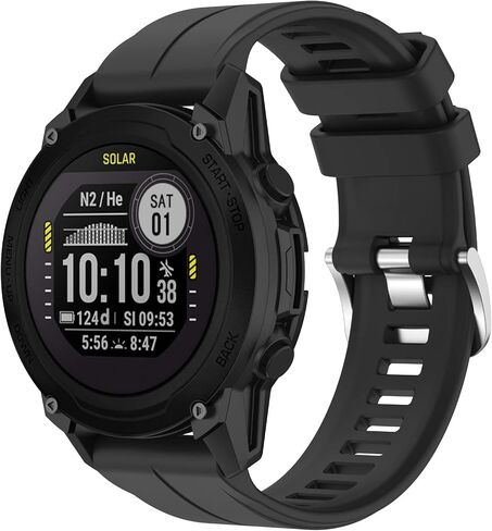 MOTONG متوافق مع حزام بديل Garmin Descent G1 - حزام معصم بديل من السيليكون متوافق مع Garmin Descent G1/ Forerunner 955/945/935 (سيليكون أسود) in Saudi Arabia