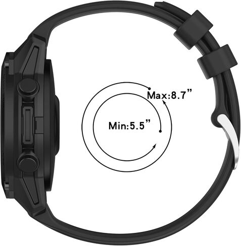 MOTONG متوافق مع حزام بديل Garmin Descent G1 - حزام معصم بديل من السيليكون متوافق مع Garmin Descent G1/ Forerunner 955/945/935 (سيليكون أسود) in Saudi Arabia