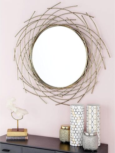 مرآة حائط CosmoLiving من Cosmopolitan Metal Starburst، مقاس 39 بوصة × 2 بوصة × 39 بوصة، ذهبي in Kuwait