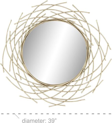 مرآة حائط CosmoLiving من Cosmopolitan Metal Starburst، مقاس 39 بوصة × 2 بوصة × 39 بوصة، ذهبي in Kuwait