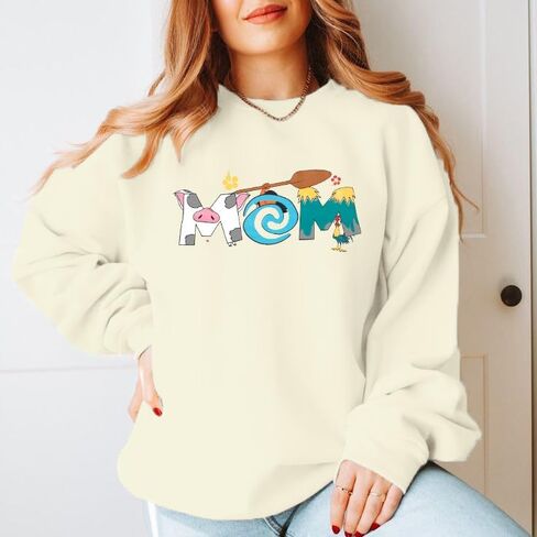JINTING Mom and Dad Sweatshirt Mama Graphic Shirts Magic Rrincess كم طويل in Saudi Arabia