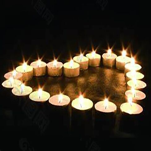 TYJCZUP Tea Light Candles | 4 Hour White Tealight Candle，100% Vegetable Oil Lamp，Small Votive Mini Tealight Candles for Home、Pool、 Shabbat、Chrithmas、Weddings & Emergencies. (4Hour-100Pcs) in Saudi Arabia