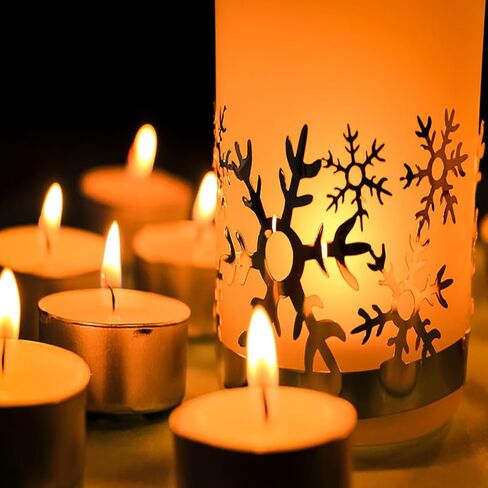 TYJCZUP Tea Light Candles | 4 Hour White Tealight Candle，100% Vegetable Oil Lamp，Small Votive Mini Tealight Candles for Home、Pool、 Shabbat、Chrithmas、Weddings & Emergencies. (4Hour-100Pcs) in Saudi Arabia