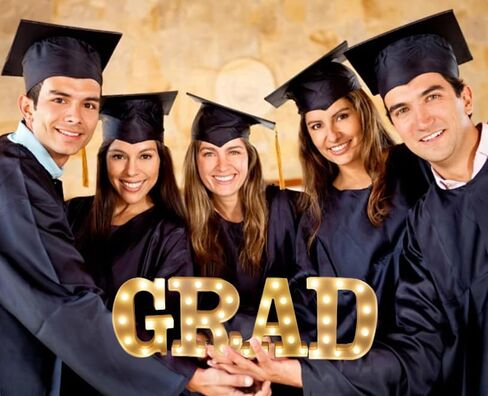 AUSAYE Graduation Party Decorations LED Long Marquee Light Up Letters Grad - Graduation Party Decor for Kindergarten Preschool High School College Graduation in Saudi Arabia