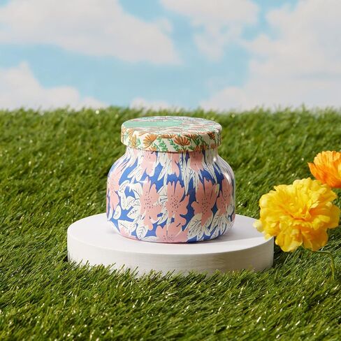Capri Blue Aloha Orchid Candle - Pattern Play Signature Glass Jar Candle - Luxury Aromatherapy Soy Candle - Fresh Scented Candle - Colored Candles with Pattern Design (19 oz) in Kuwait