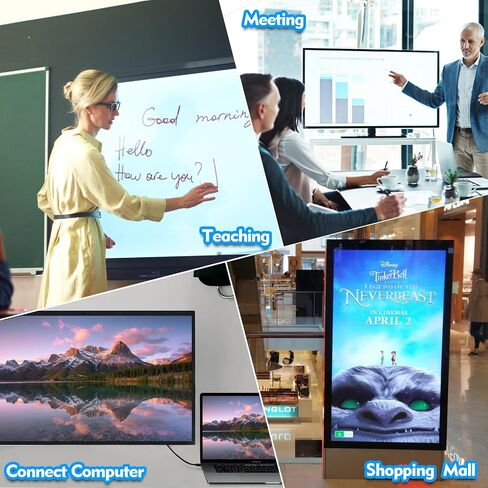 32 inch Capacitive Multi-Touch Screen Industrial Monitor, Built-in Speakers, USB, VGA, DVI & HD-MI Ports,16:9 Display and 1920 x 1080P, Digital Signage Displays Player for Advertising in Saudi Arabia