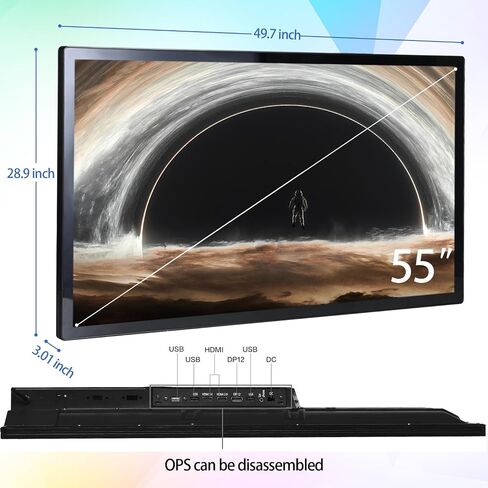32 inch Capacitive Multi-Touch Screen Industrial Monitor, Built-in Speakers, USB, VGA, DVI & HD-MI Ports,16:9 Display and 1920 x 1080P, Digital Signage Displays Player for Advertising in Saudi Arabia