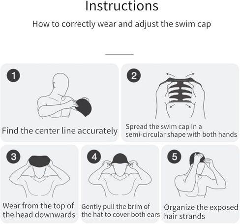 Blue Swim Cap - Suitable for Kids, Youth and Adults of Small Head - Waterproof Swim Cap - high-Elasticity Silicone - Swim caps - Swimming Cap - Youth Swim Cap - Teen Swim Cap in Kuwait