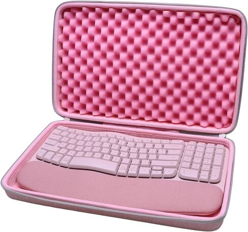 حافظة صلبة LTGEM متوافقة مع لوحة المفاتيح المريحة اللاسلكية Logitech Wave Keys - حقيبة تخزين واقية للسفر (أسود) in Saudi Arabia