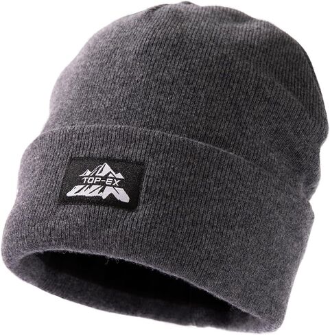 TOP-EX PolarWool™ Beanie Hats Men Women 100% Merino Wool Winter Warm Cap for Outdoor, Double Layer or Fleece Lined M-XXL in Kuwait