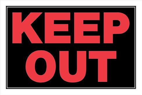 Hillman 839898 Keep Out Sign, Black and Red Plastic, 8x12 Inches 1-Sign in Saudi Arabia