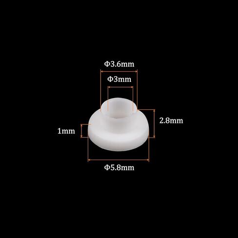 12pcs Nylon Flanged Sleeve Bearings [5mm Bore x 7.2mm OD x 13.5mm Length] Nylon Plastic Bushings for Shaft, White in Saudi Arabia