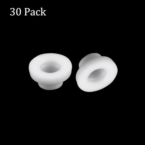 12pcs Nylon Flanged Sleeve Bearings [5mm Bore x 7.2mm OD x 13.5mm Length] Nylon Plastic Bushings for Shaft, White in Saudi Arabia